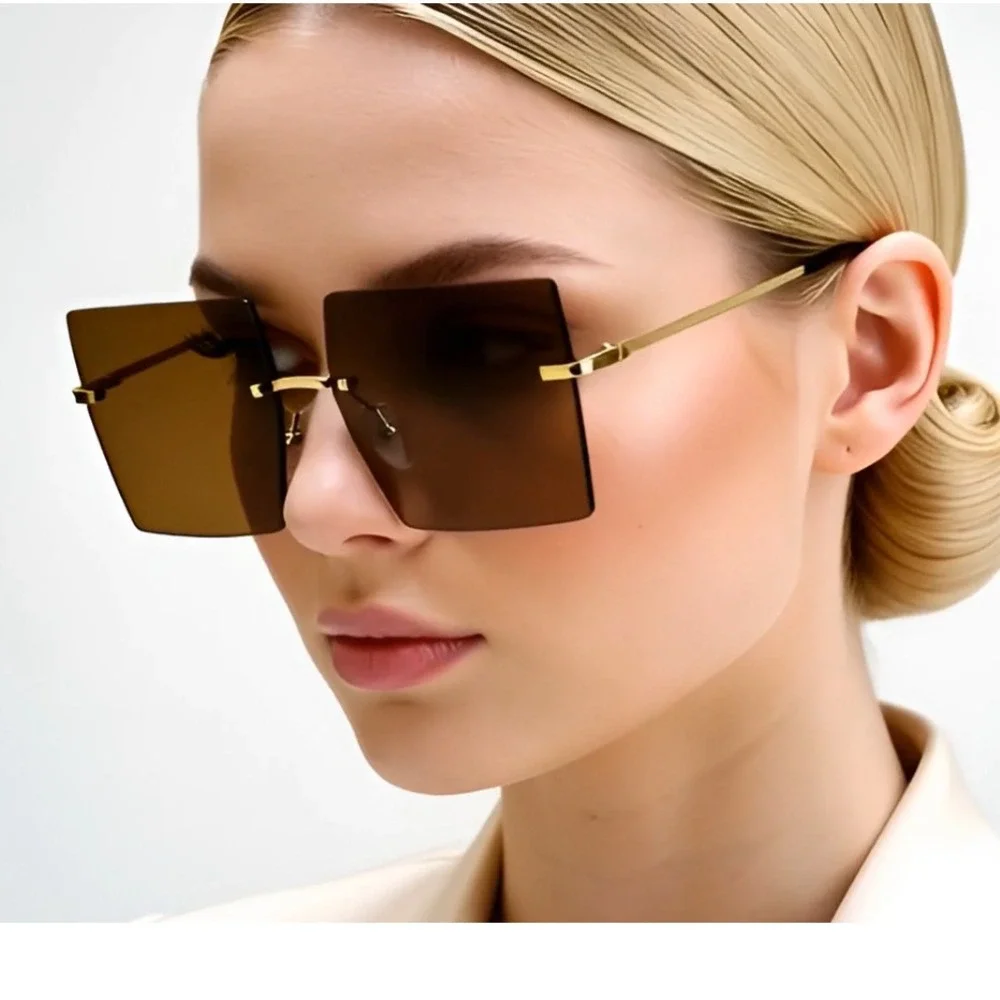 OVERSIZED Sunglasses Women Lady Flat Top Big‎ Huge Sunnies Gafas Lentes Hip Hop